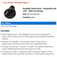 thumbnail image 2 of Headlight Switch Knob - Compatible with 1995 - 2006 Ford Ranger 1996 1997 1998 1999 2000 2001 2002 2003 2004 2005, 2 of 2