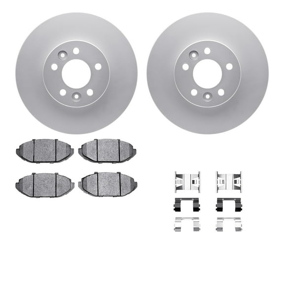 Dynamic Friction Company Front Geospec Brake Rotors with 5000 Advanced Brake Pads includes Hardware 4512-56013