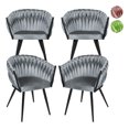 thumbnail image 1 of Set de 4 Sillas de Comedor Tejidas Modernas Elegantes Houzer, 1 of 5