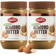 Haddar, 100% Pure Almond Butter, 18oz 2 Pack Only One Ingredient!