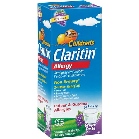 Children's Claritin Non-Drowsy Allergy Relief Grape Taste Liquid, 4 fl ...