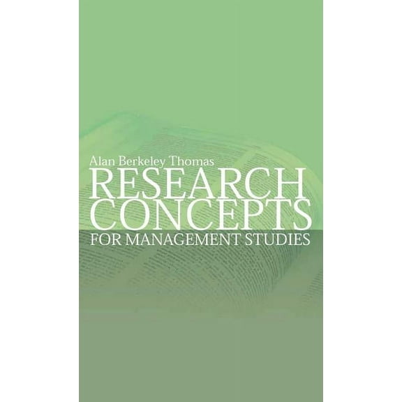 Research Concepts for Management Studies, (Hardcover)