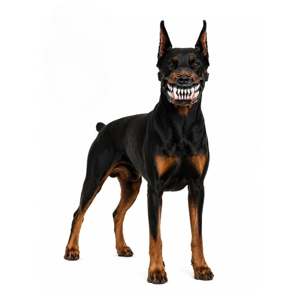 Hell Hound Monster Muzzle Scary Natural Latex Dog Costume Muzzle | For Halloween Party Cosplay Dogs Beast Terror Pet Lifelike Teeth Mask Photo Shoots Trick or Treat with Adjustable Straps