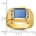 thumbnail image 2 of Auriga 10k Yellow Gold Men's Cr. Sapphire and Diamond Complete Ring Size- 10, 2 of 4