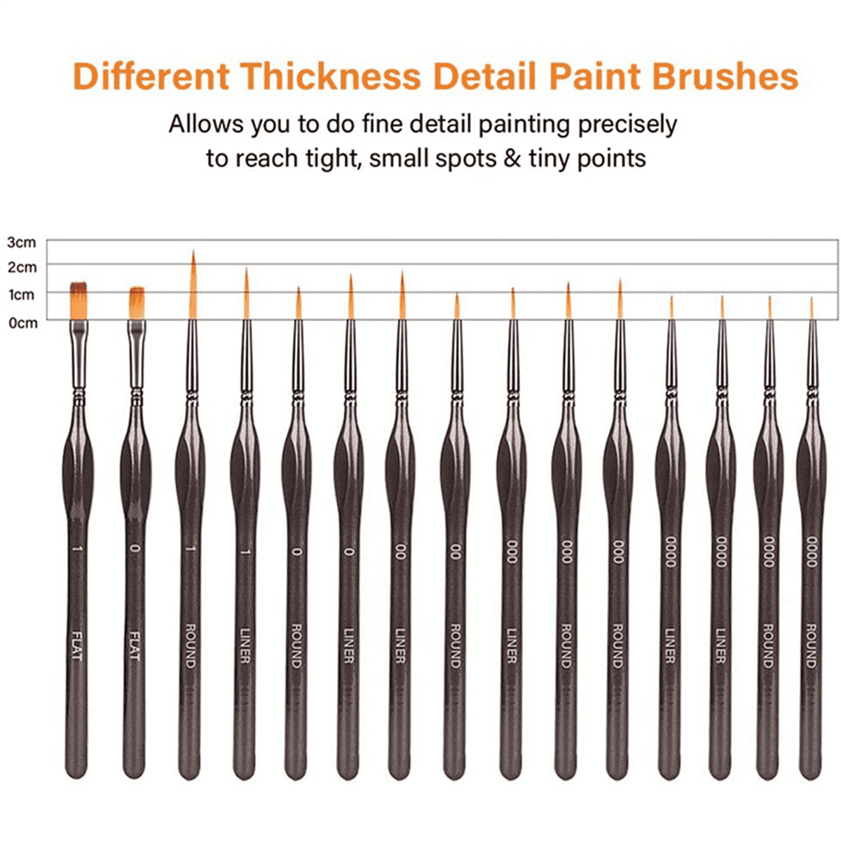 Detail Paint Brush Set,30Pcs Miniature Painting Brushes Kit,Professional Mini Fine Paint Brushes Set