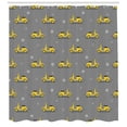 thumbnail image 3 of Ambesonne Motorcycle Shower Curtain, Scooters and Stars, 69"Wx70"L, Yellow Black and Grey, 3 of 3