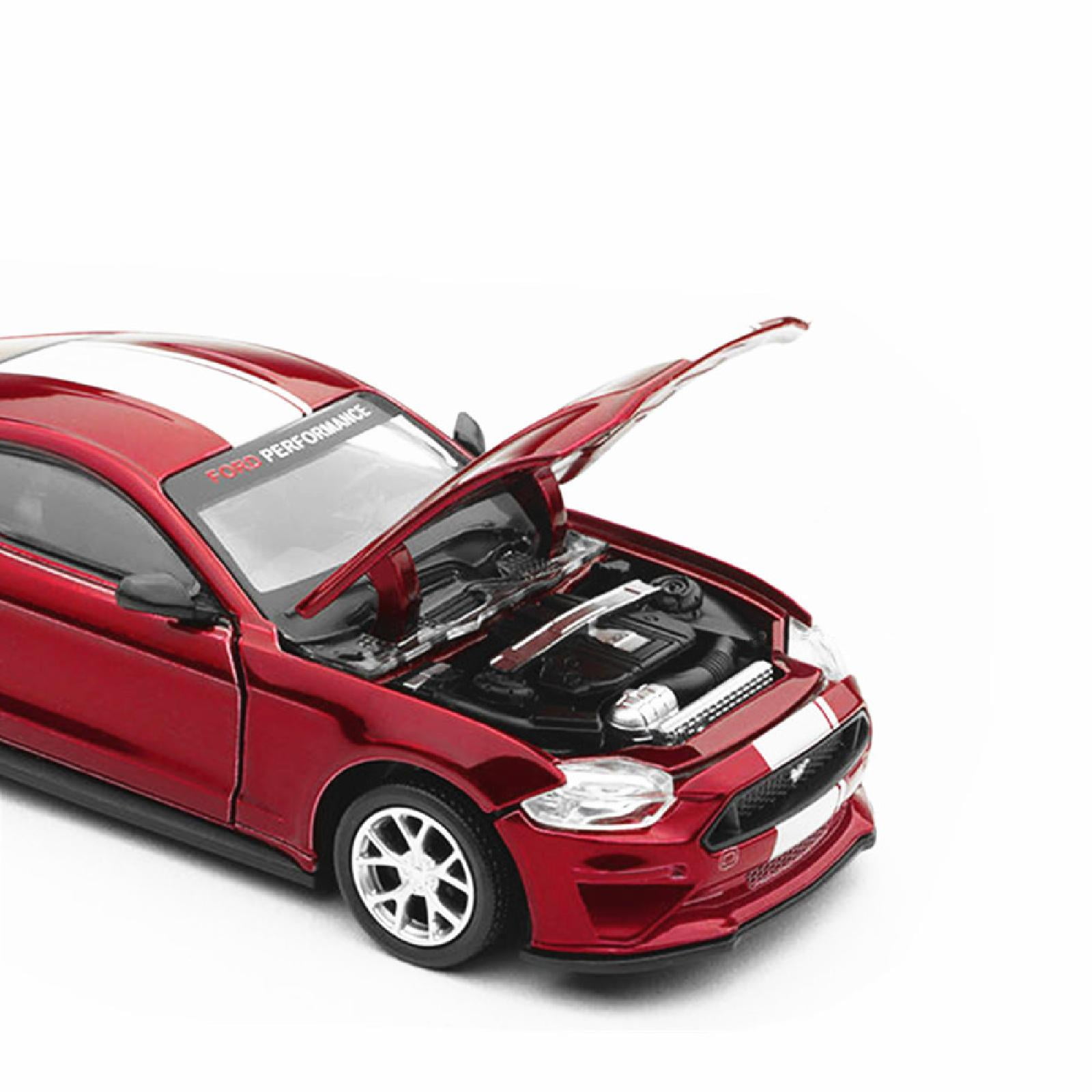 1/42 Car Diecast Toy Car Assembly Kids Gift for Ford for Mustang GT 2018 Sports Car 1/42