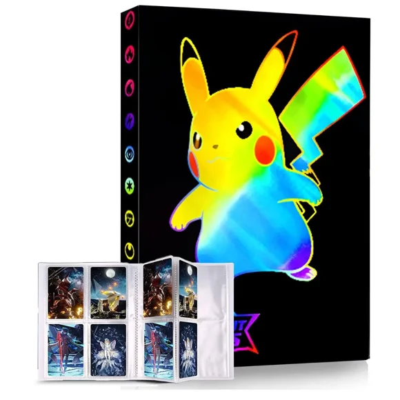 Trading Card Binder, 4-Pocket Album Book Holder, Fits for TCG Game 240 Cards-OPA1