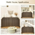 thumbnail image 5 of Techmilly 55.9" Fluted Sofa Console Table Behind Couch, Modern Vintage Fluted Entryway Table for Living Room, Hallway,Entry, Brown, 5 of 9