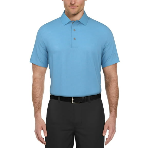 PGA Tour Mens Regular fit Short Sleeve Polo Shirt XL Blue Solid