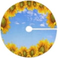 thumbnail image 1 of FMSHPON Sunflower Under The Sky Xmas Christmas Tree Skirt Stand Mat for Holiday Party Decoration Indoor Outdoor 36 inches, 1 of 6