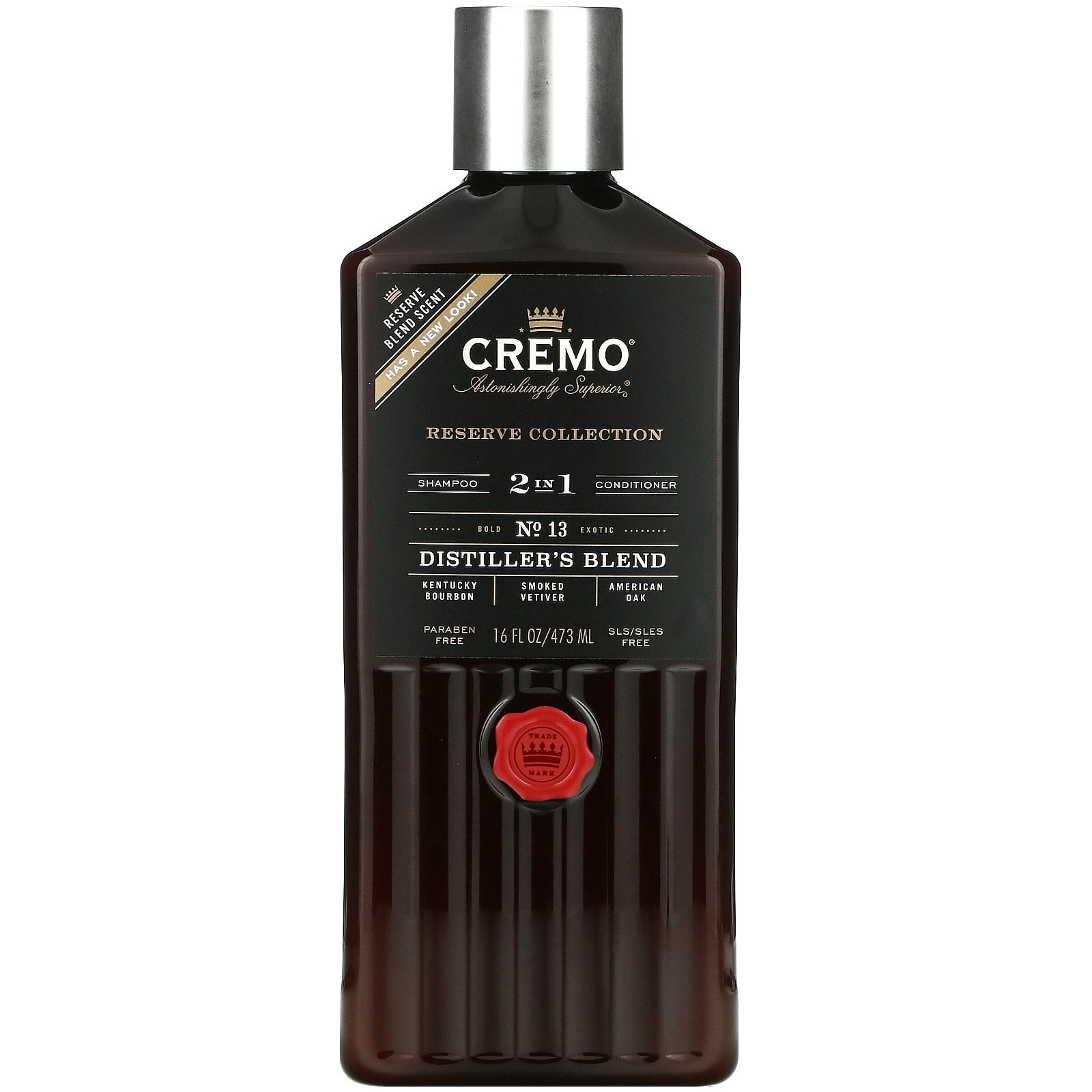 Reserve Blend, 2 In 1 Shampoo & Conditioner, No. 13, Distillers Blend, Reserve Blend, 16 fl oz (473 ml), Cremo
