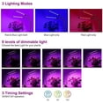 thumbnail image 4 of Lumières de Culture LED pour Plantes d'Intérieur, 40W Double Tête Minuterie Lumières de Jardin pour Démarrage de Semences avec Spectre Rouge Bleu, Col de Cygne Réglable, Minuterie 3 9 12H, 3 Modes de Commutation, 4 of 7