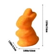 thumbnail image 3 of TUTUnaumb Flocked Bunny Moss Easter Bunny Spring Decor Furry Covered Rabbits Figurines Statue Garden Artificial Animal Moss Sculpture for Table Home Kitchen Shelf Decor & Gift Giving 3.15Inch-Orange, 3 of 6