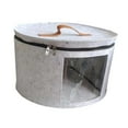 thumbnail image 4 of Caja de almacenamiento para sombreros, contenedor para armario, estuche portátil, organizador de sombreros de redonda para viajes, juguetes, ropa Gris claro, 4 of 8
