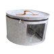thumbnail image 4 of Caja para sombreros redonda, caja para gorras, estuche portátil con tapa a prueba de polvo, gran capacidad Gris claro, 4 of 9