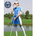 thumbnail image 2 of Bas de Golf pour Femmes, Chaussettes Hautes à Rayures pour Golf École Bleu, 2 of 9