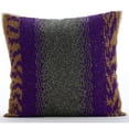 thumbnail image 1 of Purple Throw Pillow Cover Couch, Beaded Art Deco Pillow Cover, 18x18 inch (45x45 cm) Throw Pillow Cover, Silk Pillow Cover Couch Modern, Striped Throw, Abstract - Metal Berry, 1 of 3