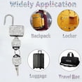 thumbnail image 7 of Small Locks with Keys, Sparkling Mini Luggage Locks Keyed Padlock Metal Lock for Locker Suitcase, Backpack, Boxes, Laptop Bag(Purple), 7 of 7
