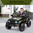 thumbnail image 4 of TROPOW Kids Cars Electric Ride On Toys,Hetoy Electric Car for Kids, 12V Ride on Truck Car with Remote Control Spring Suspension, LED Lights, Music, 3 Speeds,Green, 4 of 7