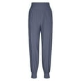 thumbnail image 3 of Fashion Olyvenn Women Tapered Joggers Pants with Pocket Casual Yoga High Waist Sweatpants Drawstring Ankle Pant Jogger Sweat Trousers Blue XL, 3 of 7