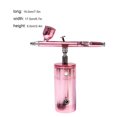 thumbnail image 3 of Mini Airbrush Compressor Universal Rechargeable Nail Durable Electronic Painting Art Decor Tattooing Small Pump Design Paint Spray Tool Painting Fitting Pink, 3 of 7