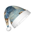 thumbnail image 2 of Fuzoiu Dog Angel Ascension Print Santa Hat Christmas Hat for kids,Santa Hats with Pompom, Unisex Xmas Holiday Hat for Christmas New Year Festive Party Supplies, 2 of 6