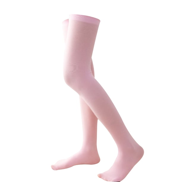 4 Paquete 32 cm de calcetines altos JK sobre rodilla Sin resbalón Estilo preppy Manguera caliente Medias de alto muslo para ropa diaria Partido Halloween Cosplay Pink Inevent AP008232-08B