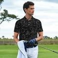 thumbnail image 3 of Polo Shirts for Men, Math Print geometry Soft Casual Mens Polo Shirts Short Sleeve Button Down Classic Mens Golf Polo Shirts, 3 of 7