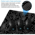 thumbnail image 2 of Black and White Topographic Map Gaming Mouse Pad - XXL Extended Desk Mat for Keyboard & Mouse (31.5" x 15.7") with Non-Slip Base & Stitched Edges - Washable Surface for Computer or Gaming Desk, 2 of 2