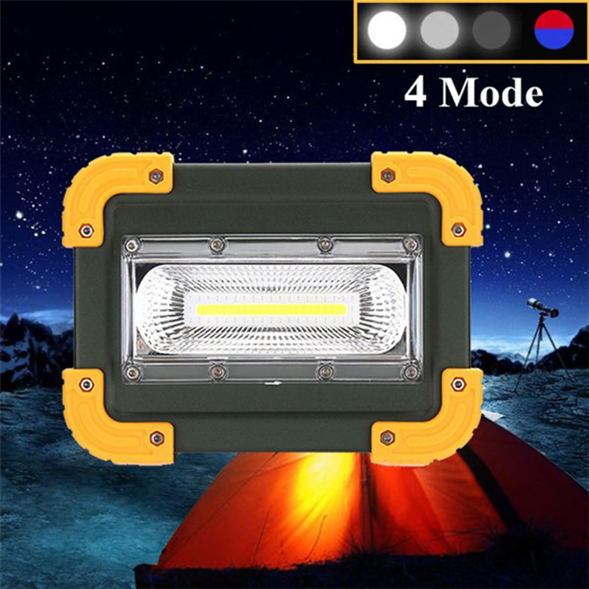 LED Floodlight Light 30W Portable Rechargeable Outdoor Security Flood Spotlight 