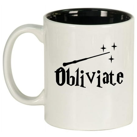

Obliviate Funny Ceramic Coffee Mug Tea Cup Gift for Her Him Friend Coworker Wife Husband (11oz White)