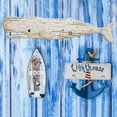 thumbnail image 6 of Wooden Whale Decor Hanging Wood Whale Decorations for Wall, Rustic Nautical Whale Decor Beach Theme Home Decoration Whale Sculpture Home Decor for Bathroom Bedroom Lake House Decoration, 6 of 7
