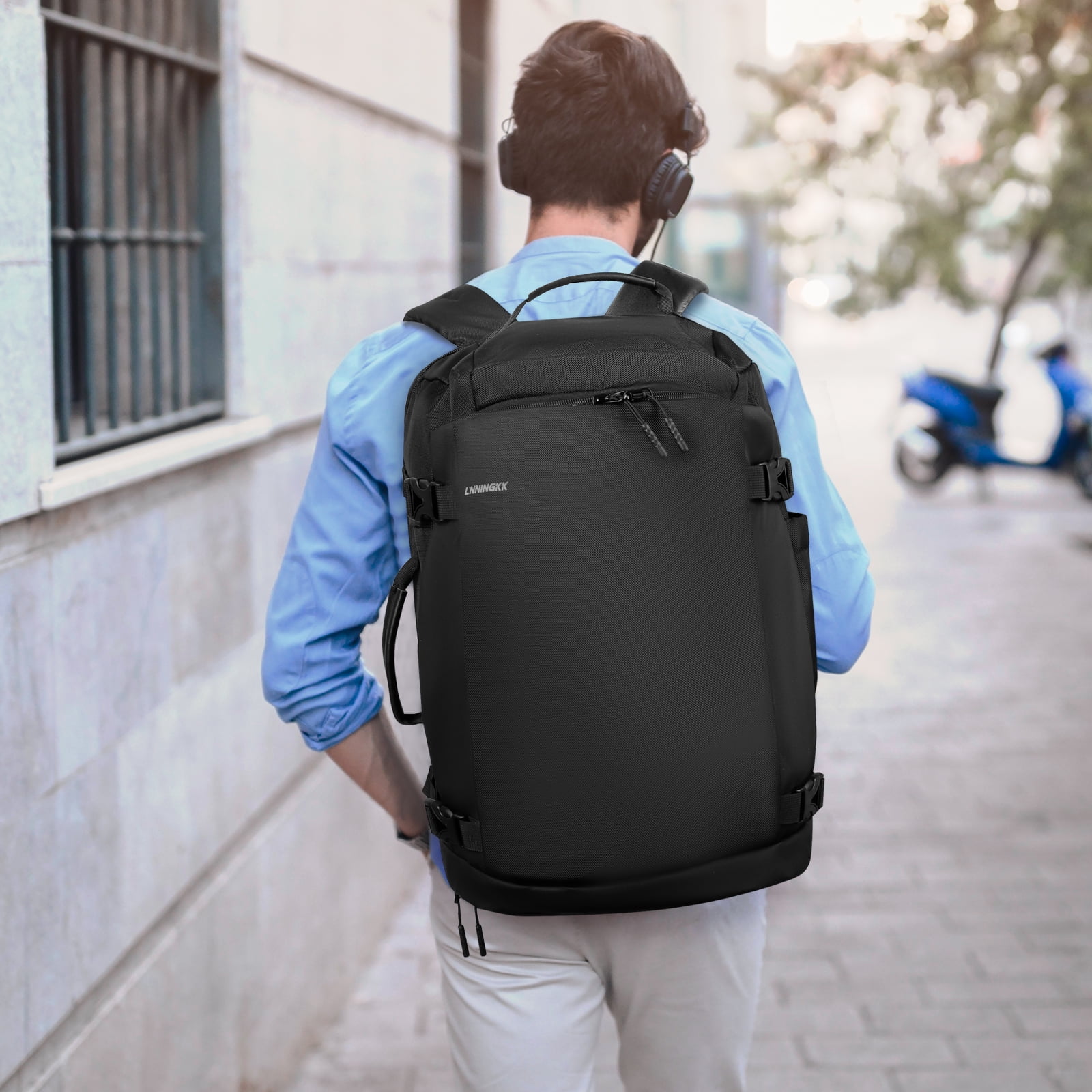 CshidWorld 40L Travel Backpack - Flight Approved Carry-on Backpack Water-Resistant Lightweight Business Rucksack, Large Weekender Bag with Laptop Compartment Fits 17” Laptop