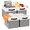 Gray, variant on Criusia 4 Pack Large Cube Storage Bins for Shelves, Foldable Fabric Storage Cubes with Handles, Closet Organizers and Storage Bins for Clothes, Toys, Towels & Linen, Gray