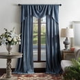 thumbnail image 3 of Martha Stewart Naples Chenille Curtain Panel Pair, (Set of Two) Back Tab, Indoor, Navy, 37"W x 95"L, Adult, 3 of 5