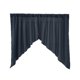 thumbnail image 1 of Ventana De Inicio Triangular De 2 Paneles Con Encaje Voile Valance Cafe Tiers Cortinas Azul oscuro 90x90cm, 1 of 9