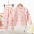 thumbnail image 2 of TOWED22 Toddler Baby Boy Sweatshirt Outfit Print Long Sleeve Shirt Jogger Pants Fall Outfits Winter Clothes Set Size:18-24 M,Color:Light Pink, 2 of 9