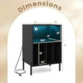 thumbnail image 3 of Costway Record Player Stand Turntable Stand with Vinyl Storage Holder & Shelf Table Black Black, 3 of 10
