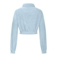 thumbnail image 6 of Usmixi Womens Cropped Coat Corduroy Jacket for Women Long Sleeve Lapel Button Up Shacket Coat Casual Solid Ladies Fall Loose Outerwear Tops with Pocket Winter Cropped Coat, 6 of 7