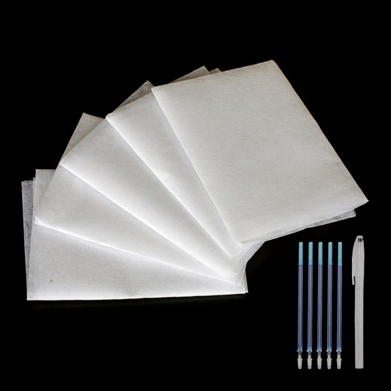 5 Sheets White Carbon Transfer Paper inch Carbon Copy Paper with Embossing Stylus Tracing Stylus Dotting Tools with Pens, Size: 50x50cm