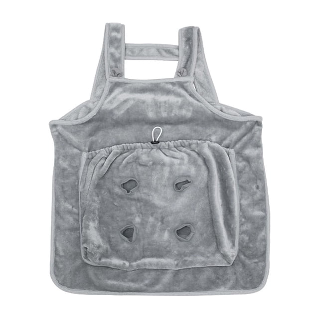 Fiudx Delantal para Transportar Mascotas, Bolsillo Ajustable con Aberturas para Las Piernas, Suave Forro Polar, Cómodo Bolso de Hombro, Fácil de Limpiar, Multiusos, Apto para Exteriores y Viajes, Tam