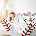 thumbnail image 4 of Manfei Letter A Monogrammed Bedding Comforter Set,Baseball Game Lover Twin Comforter Sets,White Red Bedding Set For Boys,Microfiber Room Decorative Reversible,2pcs, 4 of 8