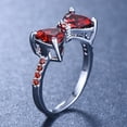 thumbnail image 4 of Ring Fuchsia Zircon Ring Color Diamond Fashion European and American Jewelry, 4 of 5