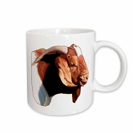 

3dRose Boer Doe Goat Head Ceramic Mug 15-ounce