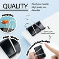 thumbnail image 2 of BAZIC Binder Clips Medium 1 1/4" (32mm) Black, (8/Pack), 1-Pack, 2 of 6