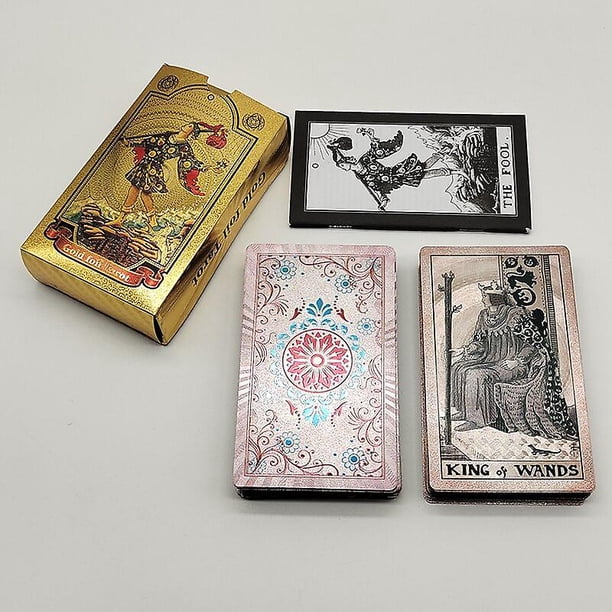 New plastic rider hot stamping gold foil tarot exquisite board game divination cards for collection