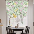 thumbnail image 3 of Sage Green Spring Floral Tie Up Curtains for Windows, Adjustable Balloon Window Shades, Elegant Farmhouse Flowers Birds Watercolor Kitchen Window Treatments Farmhouse Short Curtains 42"x45", 3 of 8