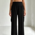 thumbnail image 3 of Jogging Bottoms for Women Wide Leg Elastic Waist Tracksuit Bottoms Running Joggers Gym Pants Fitness Yoga Pants Sports Lounge Pants Workout Sweatpants with Pockets, 3 of 7