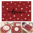 thumbnail image 2 of Plastic Cotton Linen Table Mat Kitchen Decor, Valentines Day Heart Placemat Valentine'S Day Heart Placemat Cotton Linen Table Mat Kitchen Dining Decor 12X18 Inch, 2 of 7